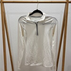 Nike White Quarter-Zip Dri-FIT Pullover